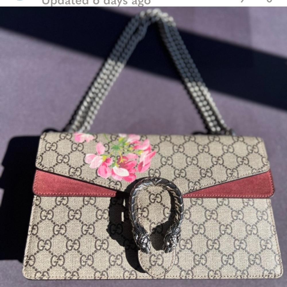 Gucci “GG” Bloom Dionysis SUPREME Shoulder Bag & MATCHING KEY WALLET EUC - Picture 2 of 16